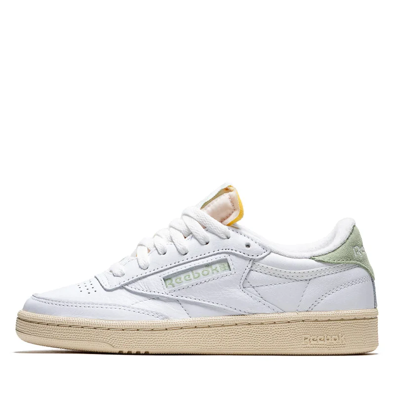 Women's Reebok Club C 85 - Vintage White Strap - Up Sandal Resort Style  