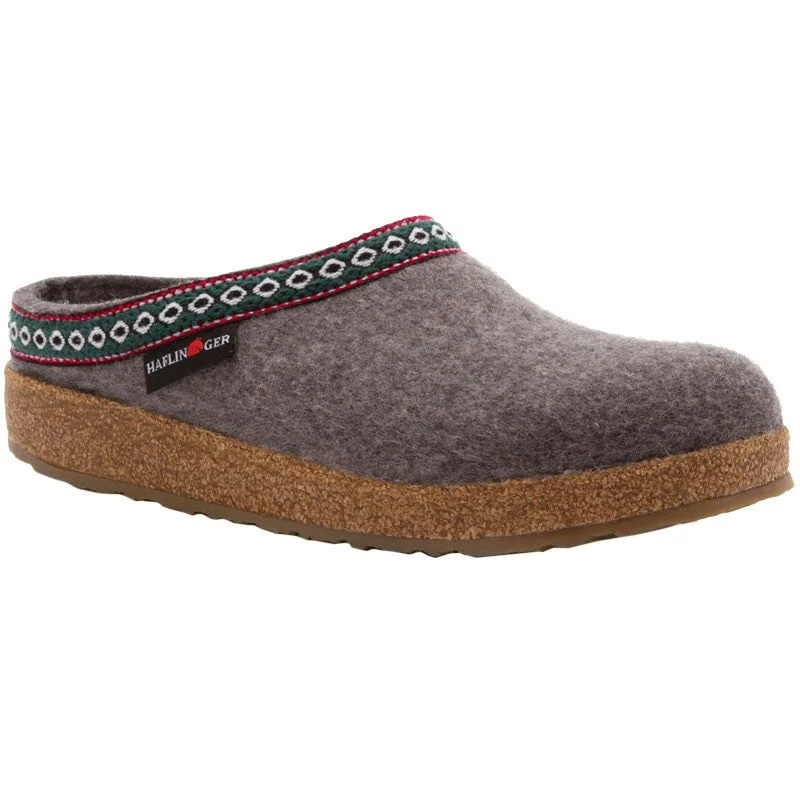 Haflinger GZ Grizzly Classic Grey Strap - Up Sandal Resort Style  