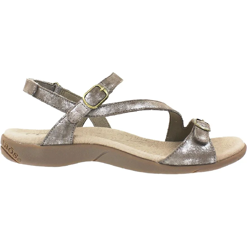 Women's Taos Beauty 2 Taupe Metallic Leather Hip - Hop Sneaker Style  