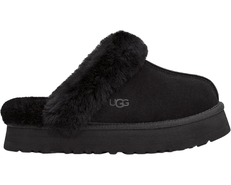 WOMEN'S UGG DISQUETTE SLIPPER | BLACK Upcycled Shoe Look  