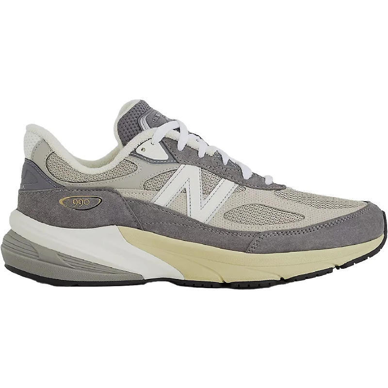 Unisex New Balance U990GR6 Castlerock Suede/Mesh Wingtip Oxford Design 