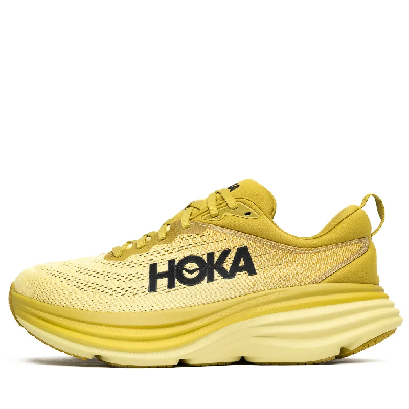 Hoka Bondi 8 - Golden Lichen/Celery Root Monochromatic Shoe Look  