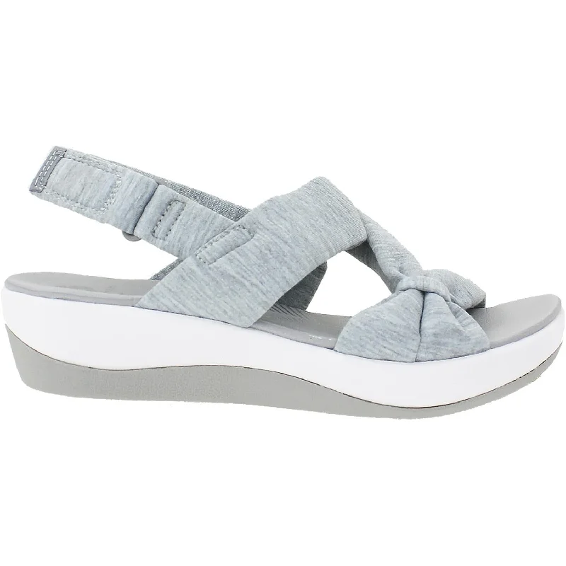 Women's Clarks Cloudsteppers Arla Primrose Grey Heathered Fabric Hip - Hop Sneaker Style  