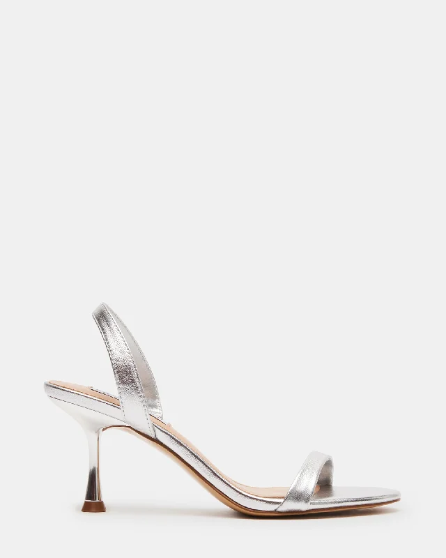 ELMA SILVER LEATHER Quilted Shoe Design  