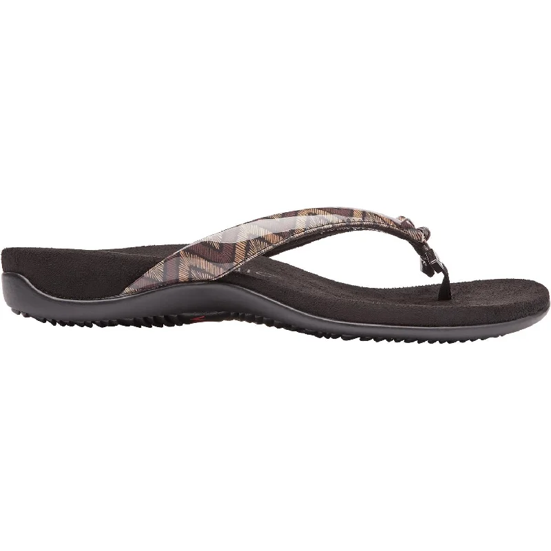 Women's Vionic Bella II Black Chevron Synthetic Vintage Oxford Appeal 
