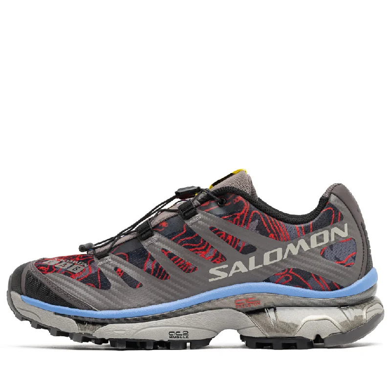 Salomon XT-4 Topography - Black/Plum Kitten Leather Driving Shoe Style  