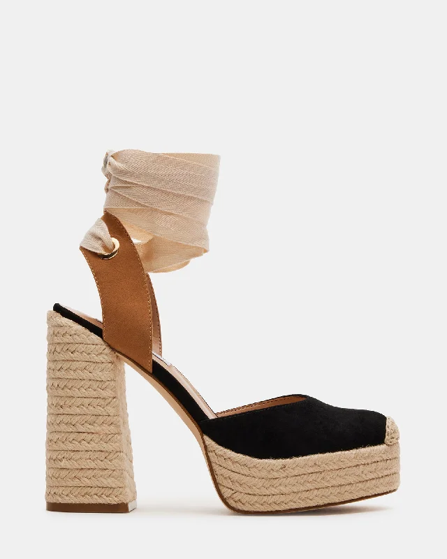 LUVLEY BLACK SUEDE Performance Running Sneaker Look  