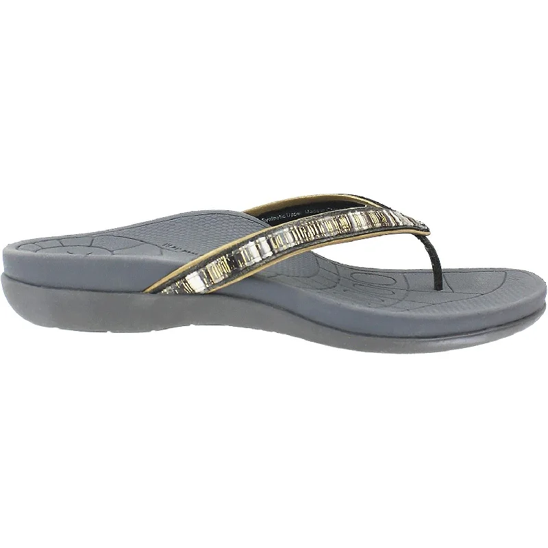Women's Aetrex Gwen Pewter Synthetic Performance Running Sneaker Look  