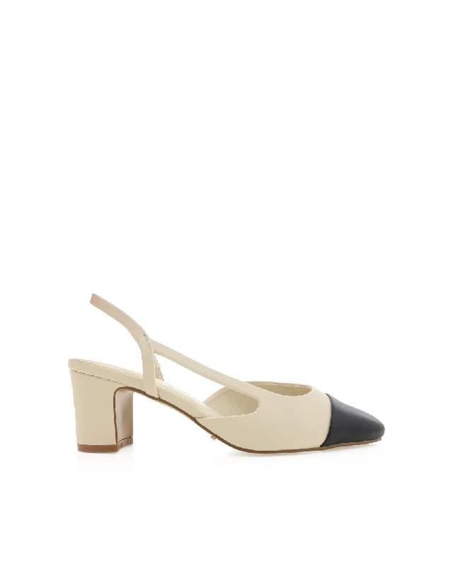 FINTRA - BONE-BLACK Upcycled Shoe Look  