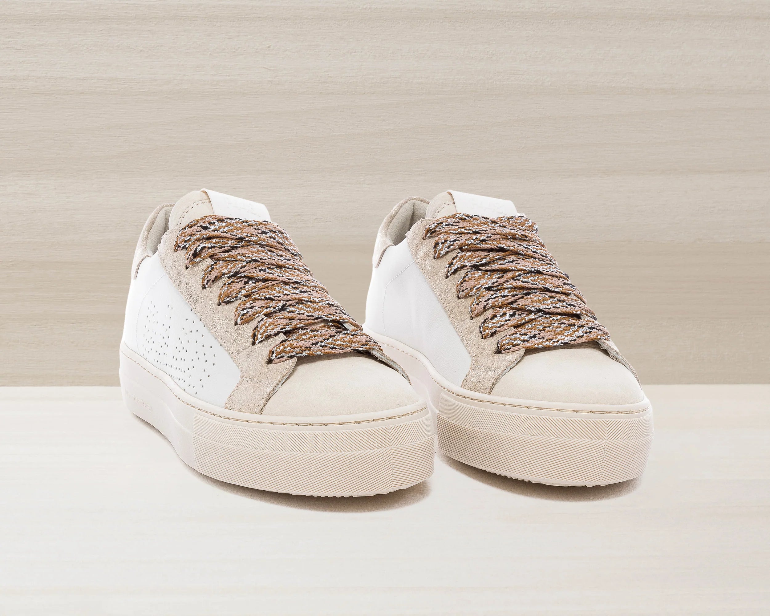 THEA WHITE/CLOUD Distressed Leather Shoe Style  