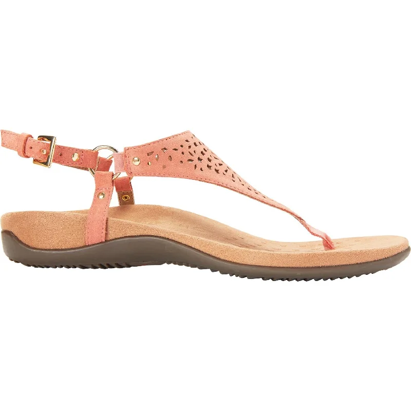 Women's Vionic Kirra Perf Coral Suede Chunky Platform Sneaker Style  