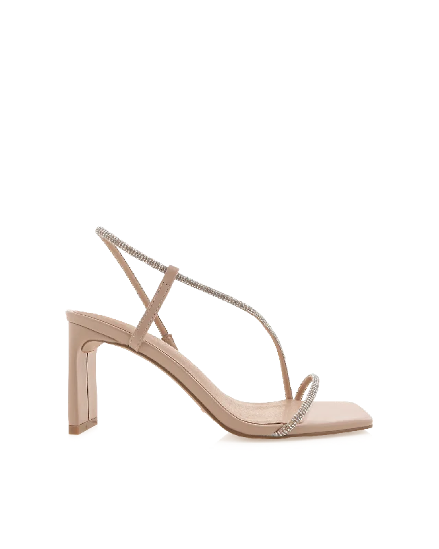 KAYE - NUDE Embroidered Cowboy Boot Design  