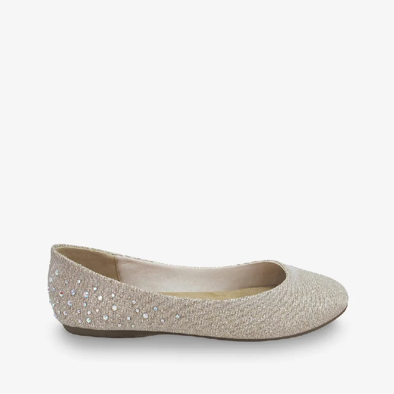 EVY CHAMPAGNE Tassel Driving Shoe Look 
