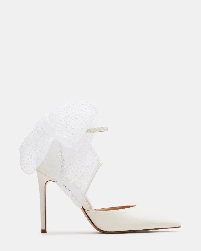 TIMELESS IVORY SATIN Zip - Up Boot Style  