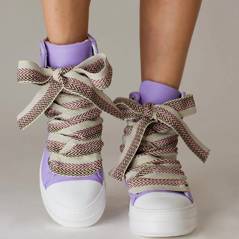 Tenacity Lilac Leather Tech - Inspired Sneaker Look  