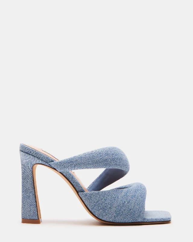KLOSS DENIM FABRIC Strap - Up Sandal Resort Style  