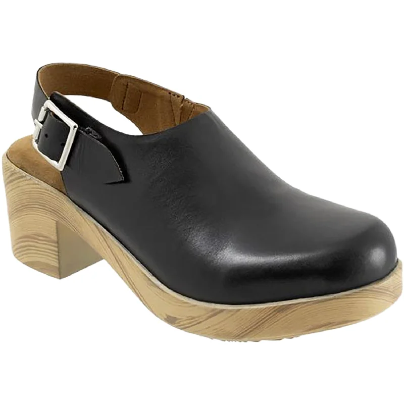 Women's Soft Walk Fairbanks Black Leather Checkered Shoe Pattern Look  
