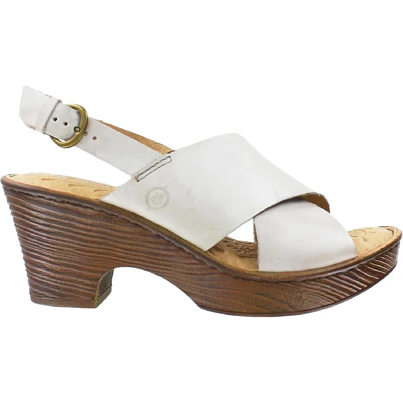Women's Born Coralyn Stone Leather Business Monk Strap Style  