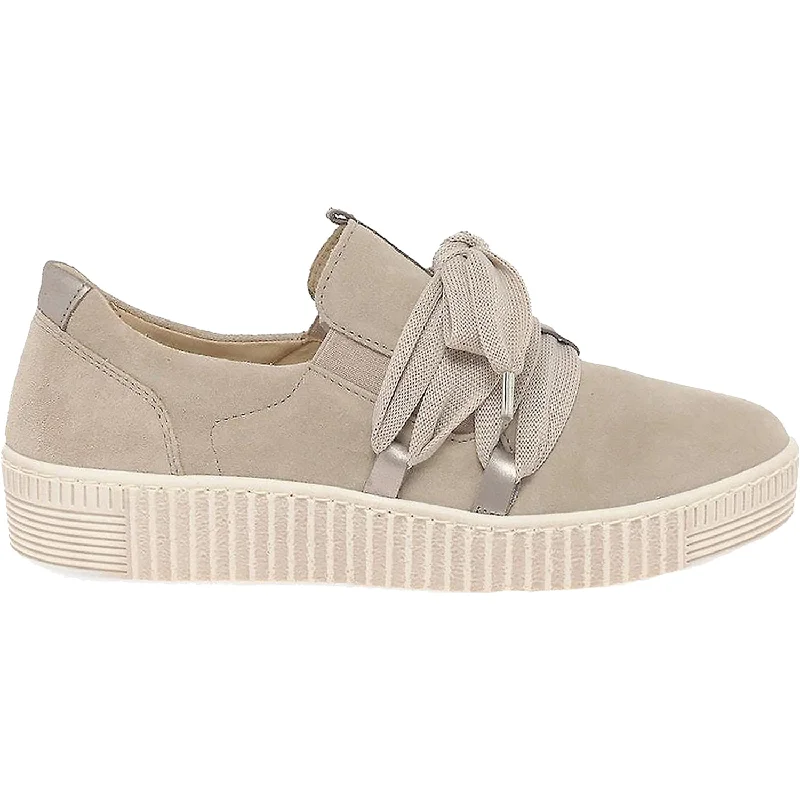 Women's Gabor 3.333.12 Beige Suede Hip - Hop Sneaker Style  