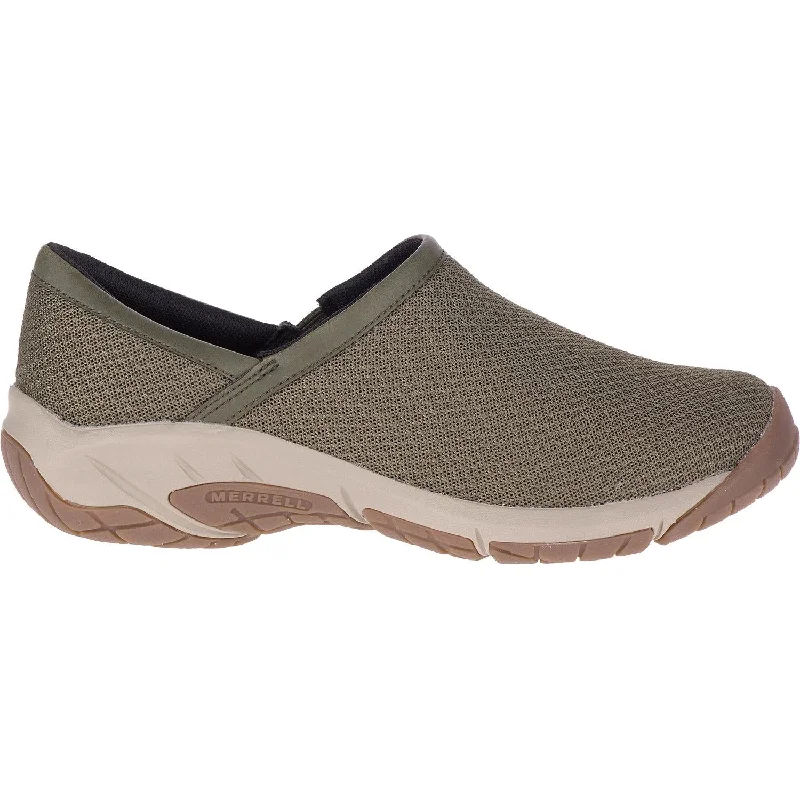 Women's Merrell Encore Breeze Moc Olive Mesh/Leather Casual Loafer Style          