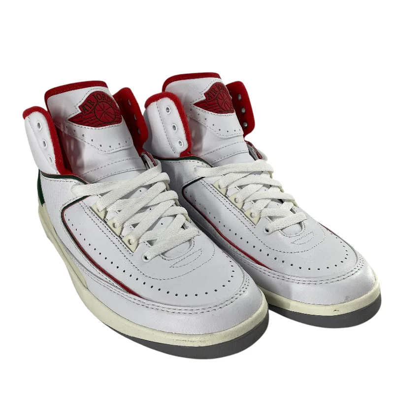 ALR JORDAN/Hi-Sneakers/US 7/Leather/WHT/RED-WHT-GRN RETRO 2 Blue Coast Loafer Aesthetic 