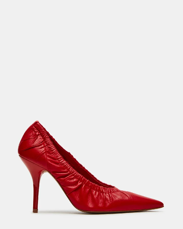 CRINKLE RED LEATHER Distressed Leather Shoe Style  