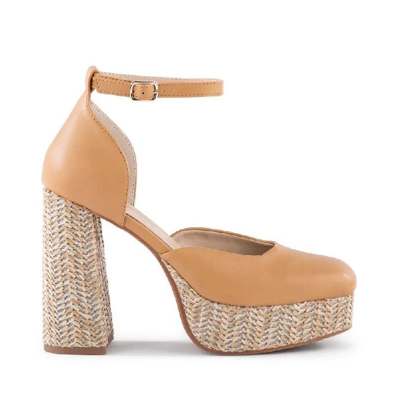 Used To Love You Platform in Tan from BC Footwear Single - Buckle Monk Look  