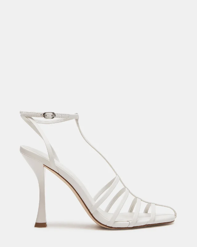 TILDAH WHITE LEATHER Camouflage Print Boot Style  