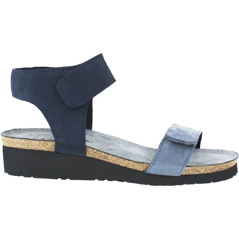 Women's Naot Alba Feathery Blue/Navy Nubuck Desert Boot Utility Style  