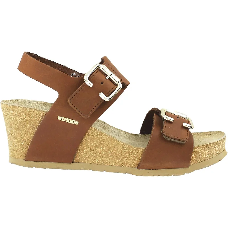 Women's Mephisto Lissandra Chestnut Leather Suede Desert Boot 