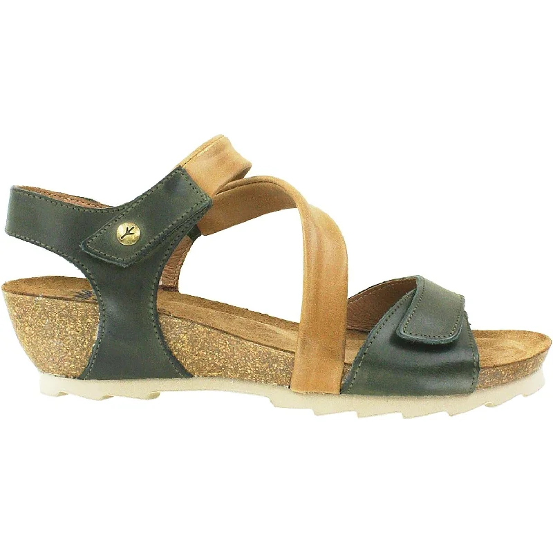 Women's Wanda Panda Bilma 2 Elefante Green/Tan Leather Bespoke Shoe Aesthetic 