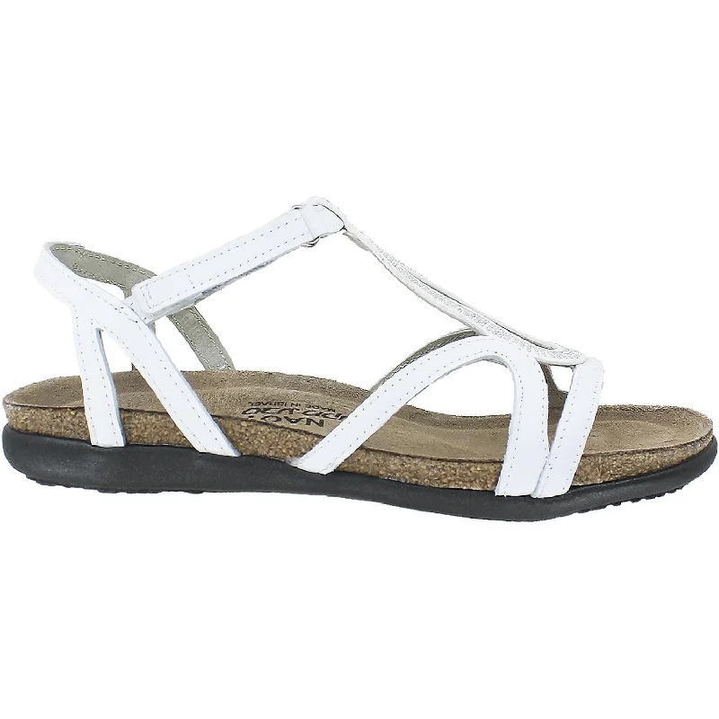 Women's Naot Tamara White Leather W/Silver Rivets Glow - in - the - Dark Shoe Design  