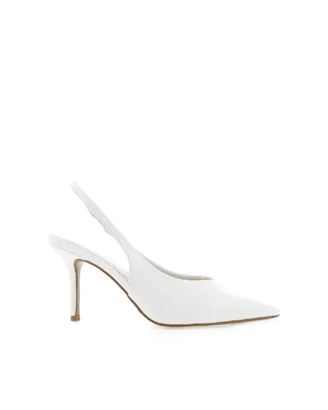 KENDRA - WHITE SHINE Art Deco - Inspired Shoe Look  