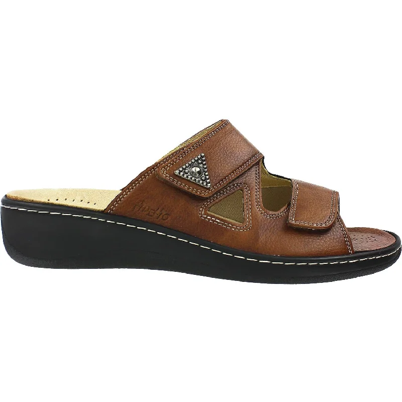 Women's Fidelio Hallux Fabia Bunion Relief 33-709 Tan Leather Upcycled Shoe Look  
