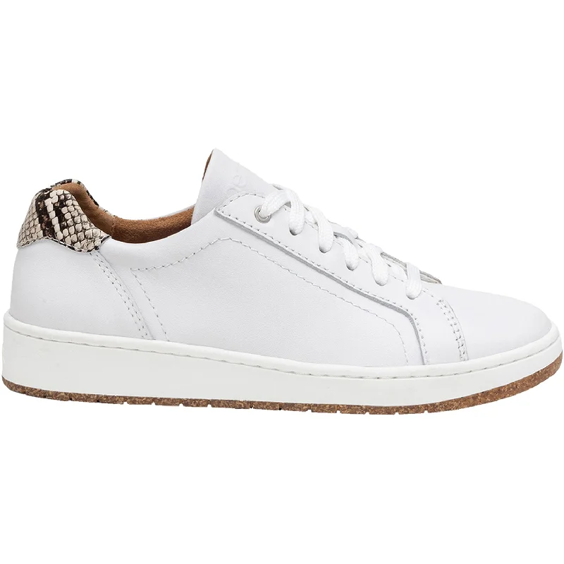 Women's Aetrex Blake White Leather Memory - Foam Slipper Look  