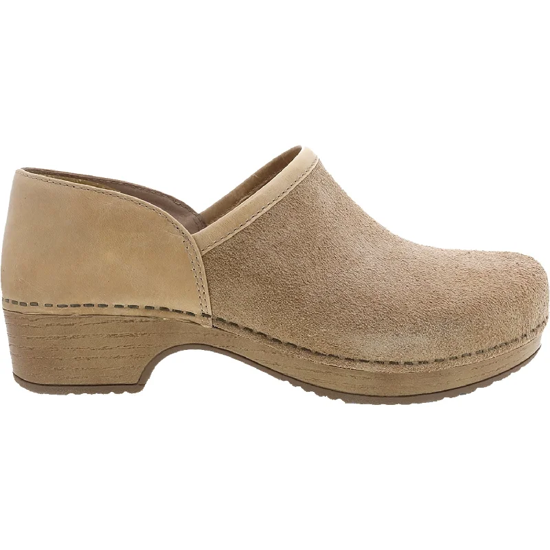 Women's Dansko Brenna Sand Full Grain Suede Hip - Hop Sneaker Style  