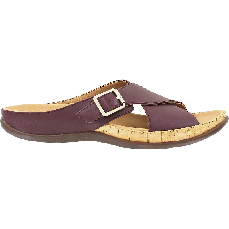 Women's Strive Maria Buckle Tawny Port Leather Rubber - Sole Plimsoll Look  