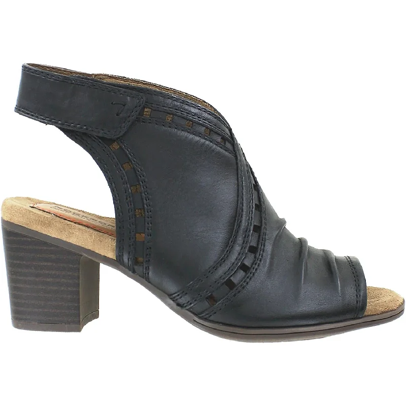 Women's Rockport Cobb Hill Hattie Envelope Black Leather Sustainable Shoe Design  