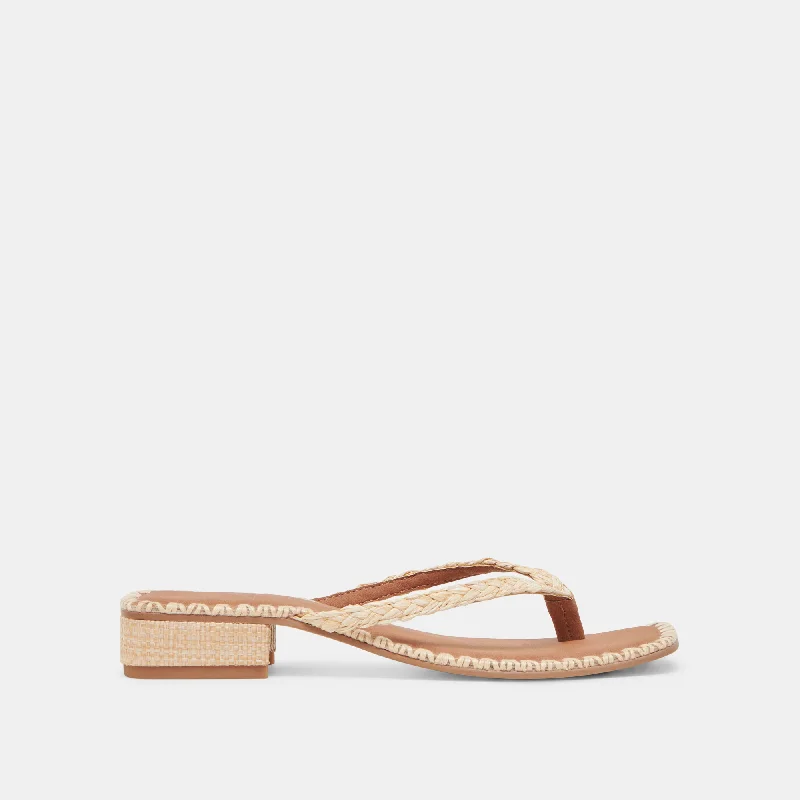 BARTY SANDALS LT NATURAL RAFFIA Artisan - Crafted Loafer Style  