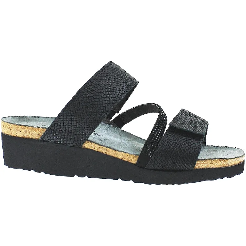 Women's Naot Sheryl Black Snake Leather Leather Driving Shoe Style  