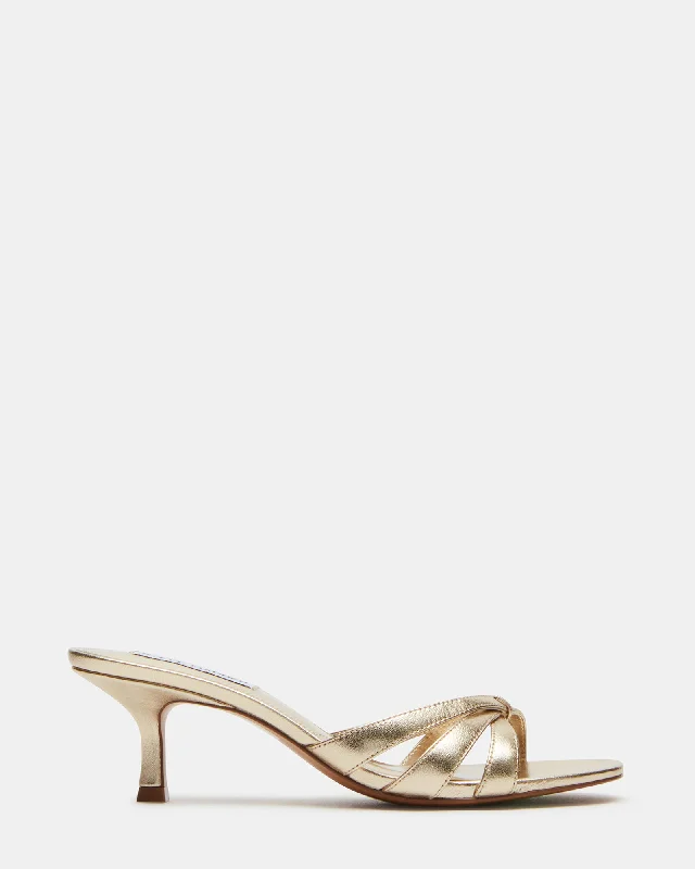CARY GOLD LEATHER Neon - Accent Sneaker Look  
