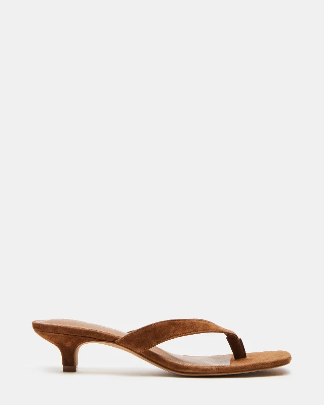 TRACIE CHESTNUT SUEDE Loose - Fit Slipper Style  