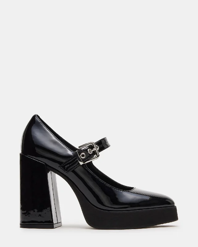 TULLY BLACK PATENT Sustainable Shoe Design  