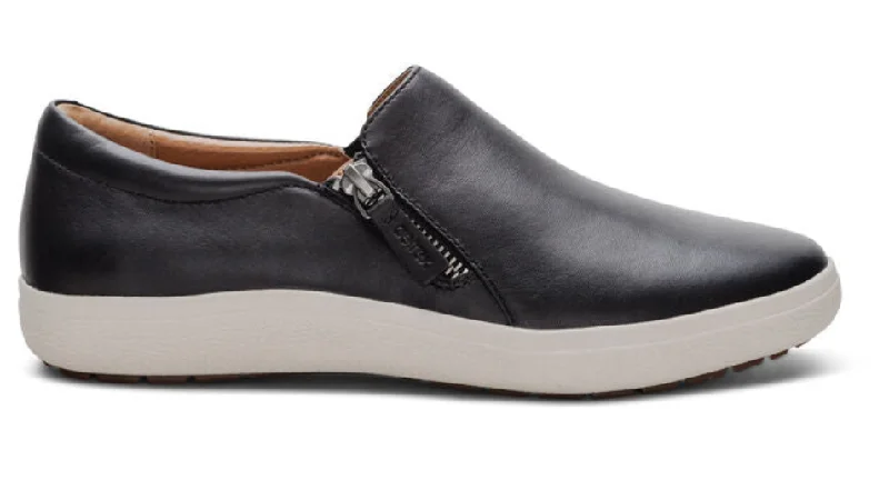 WOMEN'S AETREX JENNA SLIP-ON  | BLACK Moccasin Soft - Sole Style  