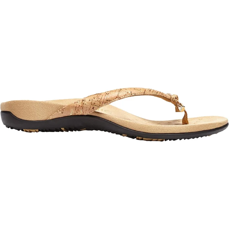 Women's Vionic Bella II Gold Cork Chunky Platform Sneaker Style  