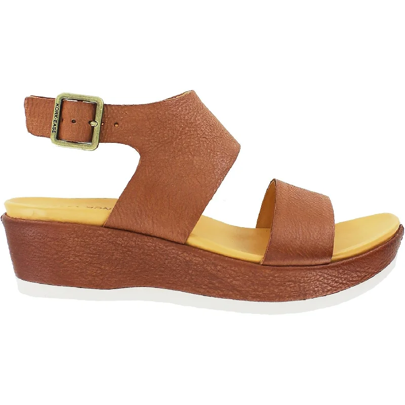 Women's Kork Ease Khloe Brown Etiope Leather Blue Coast Loafer Aesthetic 