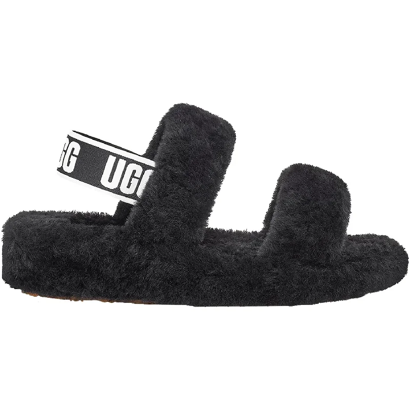 Women's UGG Oh Yeah Black Sheepskin Skateboarding Sneaker Style  