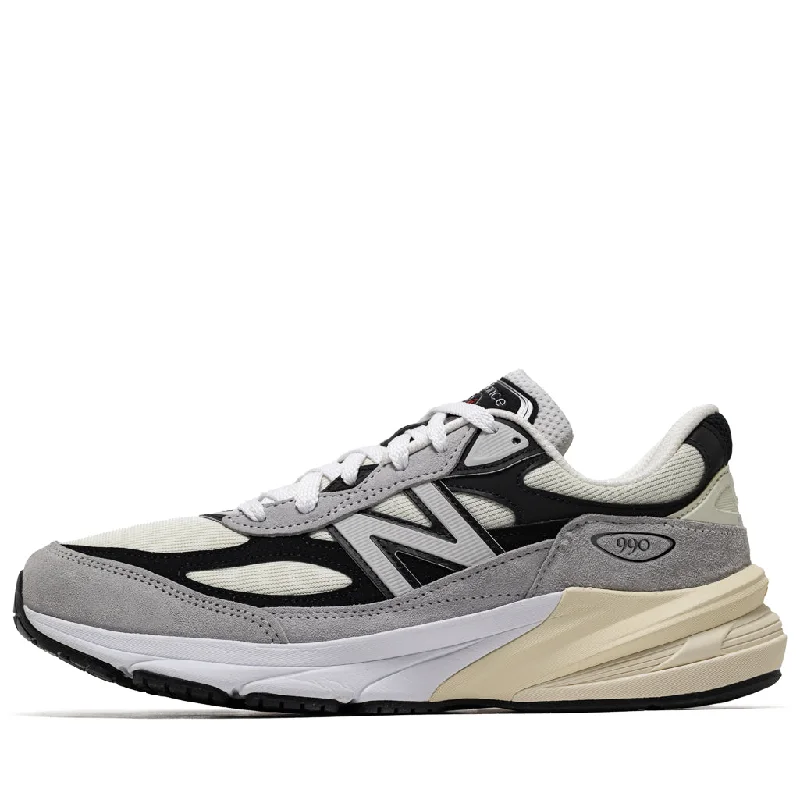New Balance Made in USA 990v6 - Grey/Black Striped Shoe Style  