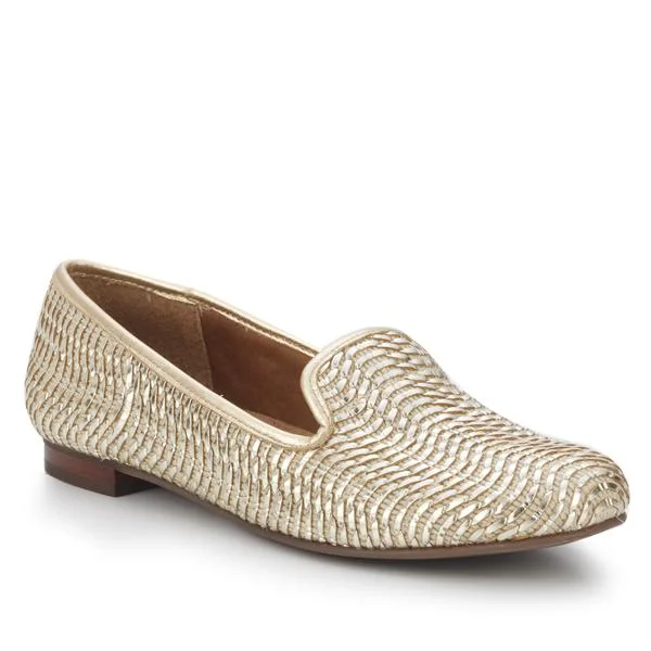 Foster Gold Woven Leather I Walking Cradle Brogue Oxford Aesthetic 