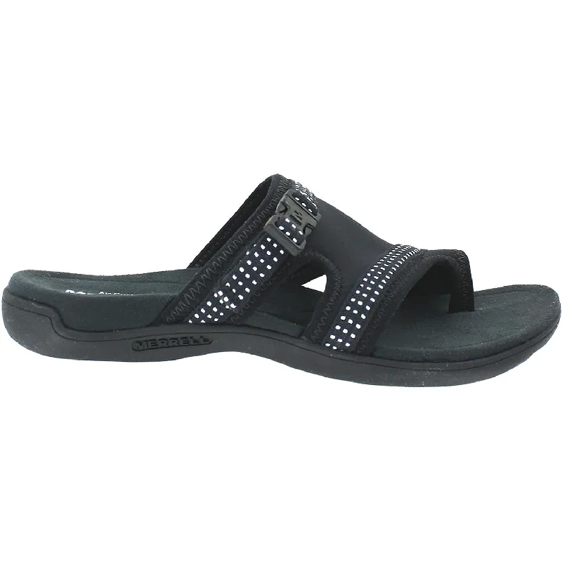 Women's Merrell District Muri Wrap Black Fabric Memory - Foam Slipper Look  